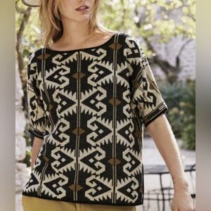 Peruvian Connection Kenebowe 100% Pima Cotton Top Aztec Southwestern M